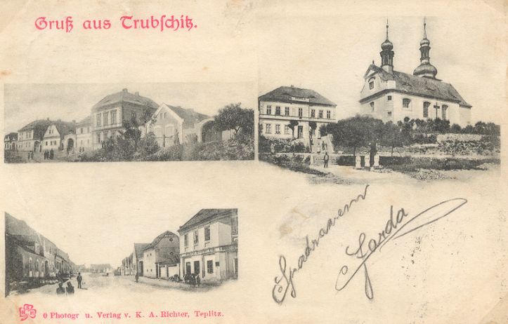 Pohlednice Strupčic (1) cca 1910